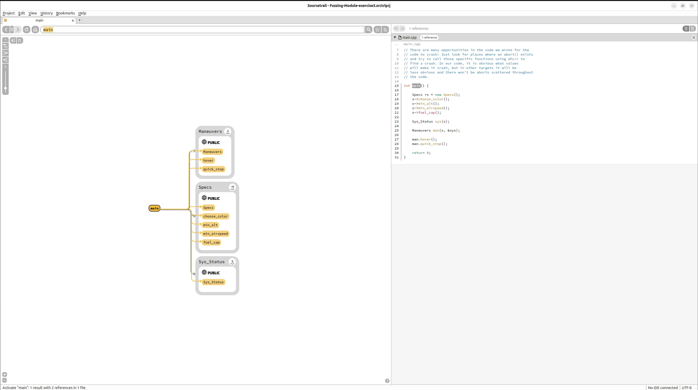 Sourcetrail GUI Sourcetrail GUI