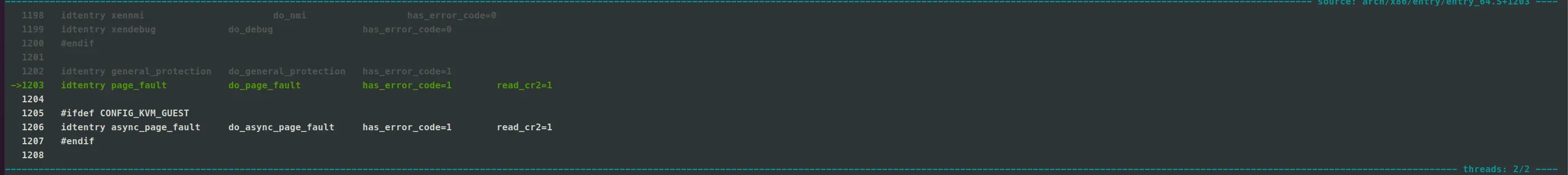 page fault page fault